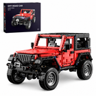 Red Wrangler-Style 4x4 Off-Road SUV Building Blocks – 1313-Piece Model Kit