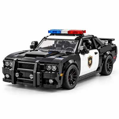 Reobrix 662 Police Interceptor Muscle Car Building Set – 372PCS SWAT Patrol Vehicle Model