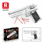 Reobrix Desert Eagle Building Set - Realistic DIY Pistol Model (408 Pcs)