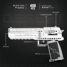 Reobrix Desert Eagle Building Set - Realistic DIY Pistol Model (408 Pcs)