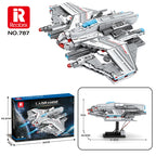 Reobrix No.787 space ship model with packaging and dimensions on a white background