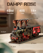 Rolife Steam Journey 3D Wooden Puzzle | 405PCS Train Model | ToyIvia