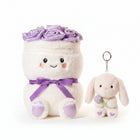 Rose Custard Sheep Doll & Rose Bouquet Plush Gift Set