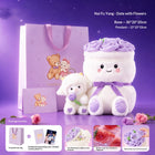Rose Custard Sheep Doll & Rose Bouquet Plush Gift Set