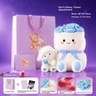 Rose Custard Sheep Doll & Rose Bouquet Plush Gift Set