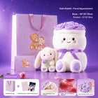 Rose Custard Sheep Doll & Rose Bouquet Plush Gift Set