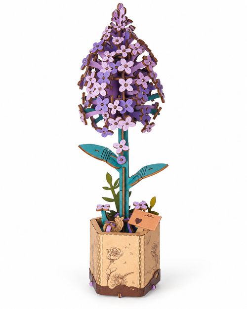 Rowood 3D Wooden Rose Bouquet - DIY Adjustable Flower Model Kit - alternate view