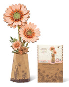 Rowood 3D Wooden Rose Bouquet - DIY Adjustable Flower Model Kit