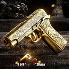 M1911 Engraved Pattern Soft Bullet Pistol Gun - Shell Throwing Blowback Blaster