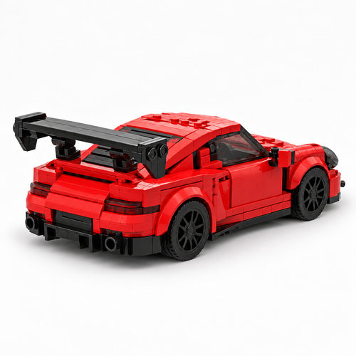 The Scarlet Speedster: 374-Piece Red Sports Car DIY Construction Kit - alternate view