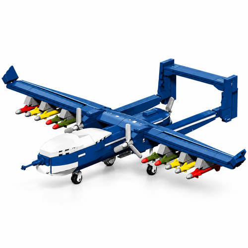 SEMBO 434pcs Military Fighter Aircraft Building Blocks - alternate view