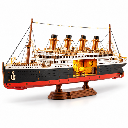 1912 Eternal Atlantic Voyager 3D Wooden Puzzle | 433PCS Model Kit | Toylvia - alternate view