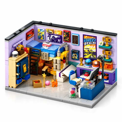 511pcs Racing Car Driver Bedroom Building Blocks Model - alternate view