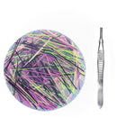 Best-selling Silicone Sensory Peel-and-stick Stress-relief Toy, Black Purple Green, 8.5cm