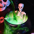 Animated Skeleton Cauldron with LED Light & Water Mist