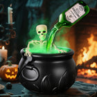 Animated Skeleton Cauldron with LED Light & Water Mist