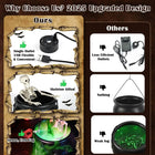 Animated Skeleton Cauldron with LED Light & Water Mist