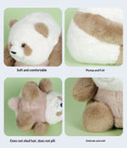 25cm Brown-and-White Duoduo Plush Doll - Cute Cartoon Stuffed Animal Toy