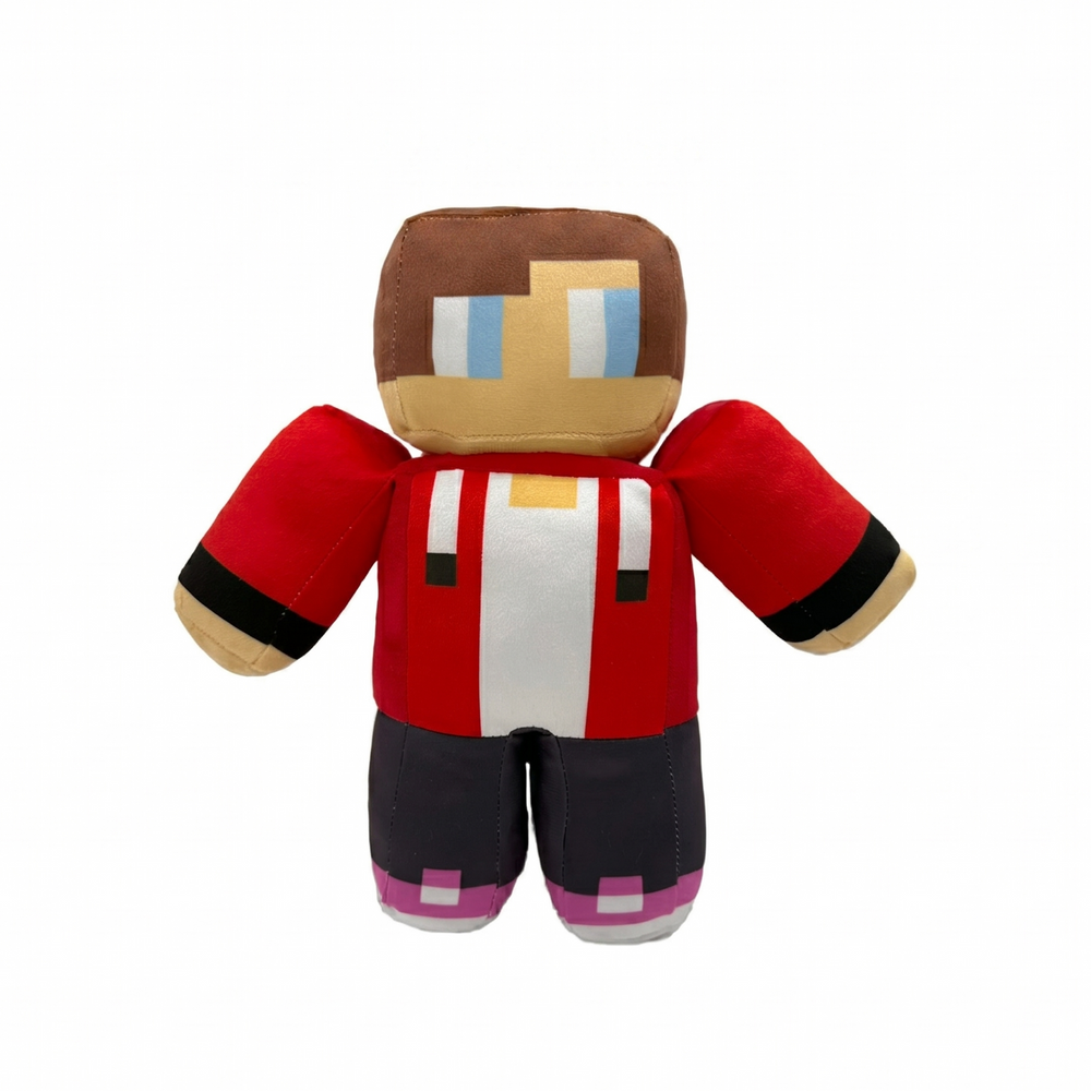 25cm PrestonPlayz Plush Toy - Minecraft Style Pixelated Gamer Stuffed Doll