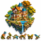 Sky Castle Wooden Jigsaw Puzzle Unique Animal Pieces