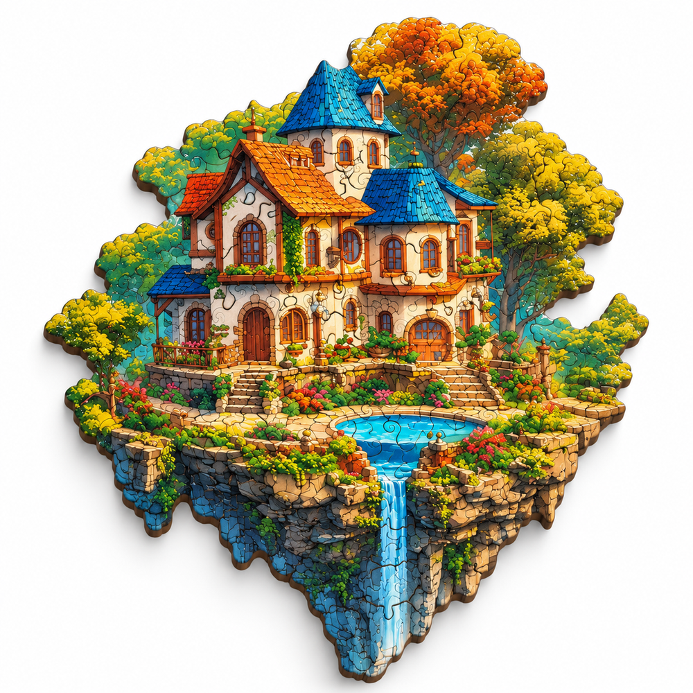 Sky Castle Wooden Jigsaw Puzzle Unique Animal Pieces