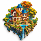 Sky Castle Wooden Jigsaw Puzzle Unique Animal Pieces