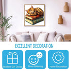 Sleeping Cat on Books Wooden Jigsaw Puzzle for Adults | Irregular Animal Shape Art Puzzle - Toylvia™