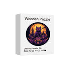 Halloween Cat & Pumpkin Wooden Puzzle for Adults – Irregular Jigsaw