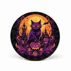 Halloween Cat & Pumpkin wooden puzzle, Small (A5), assembled product image, no text.