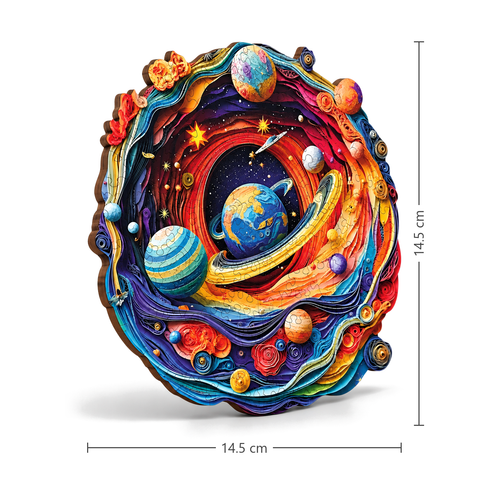 Celestial Sphere: Space Planet High-Difficulty Wood Jigsaw - alternate view