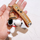 Snoopy Silicone Doll Keychain - Cute Cartoon Bag & Car Pendant