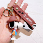 Snoopy Silicone Doll Keychain - Cute Cartoon Bag & Car Pendant