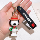 Snoopy Silicone Doll Keychain - Cute Cartoon Bag & Car Pendant