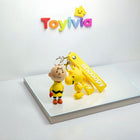 Snoopy Silicone Doll Keychain - Cute Cartoon Bag & Car Pendant