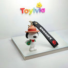 Snoopy Silicone Doll Keychain - Cute Cartoon Bag & Car Pendant