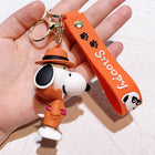 Snoopy Silicone Doll Keychain - Cute Cartoon Bag & Car Pendant