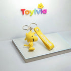 Snoopy Silicone Doll Keychain - Cute Cartoon Bag & Car Pendant