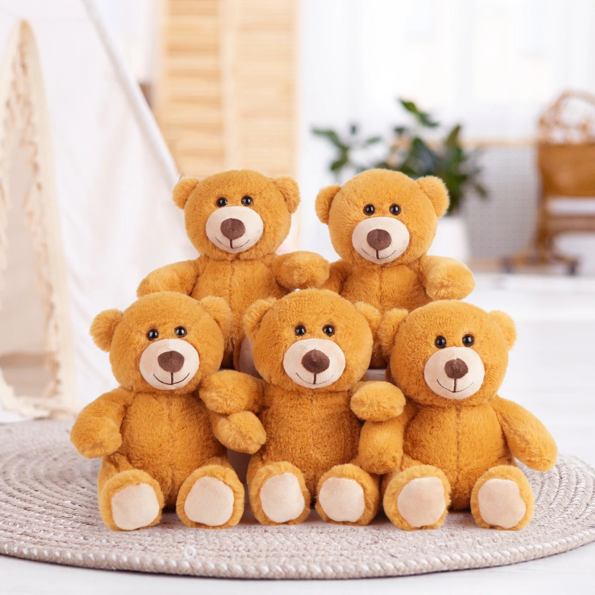 5-Pack 8'' Teddy Bear Plush Set | Soft Baby & Toddler Gifts | Toylvia Secondary image