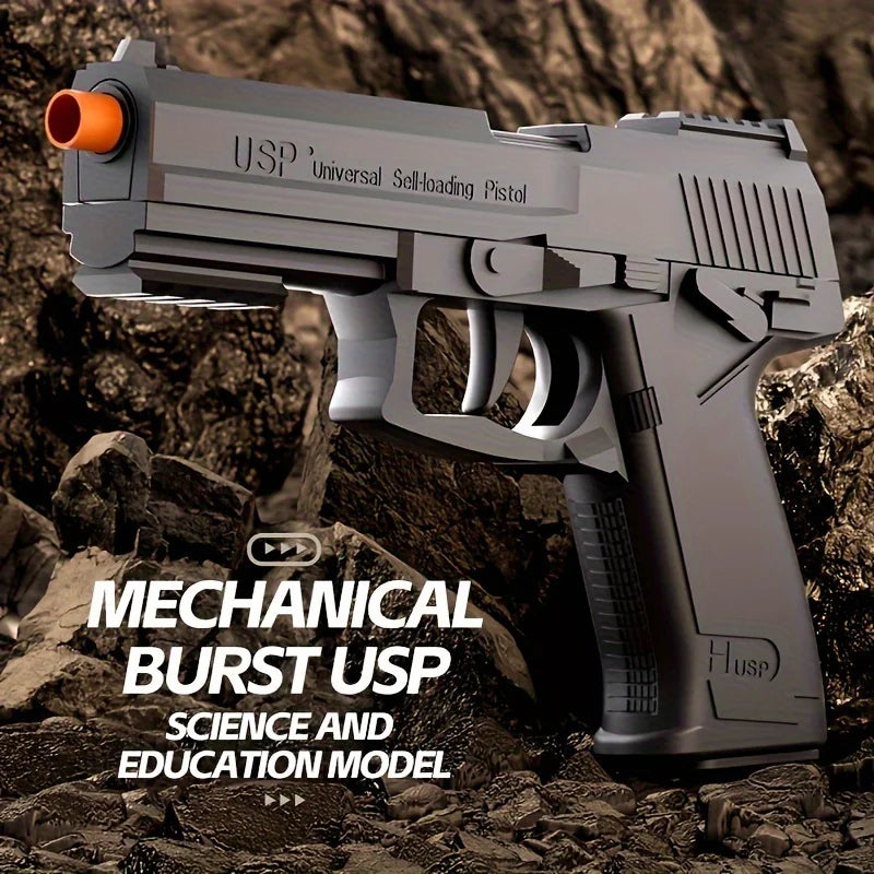 Side view of Toylvia soft bullet toy blaster with foam dart tip