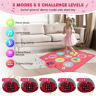 Pink Kids Dance Mat | 5 Difficulty Levels & 9 Demo Songs | ToyIvia