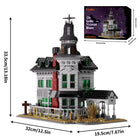 Gothic Victorian Manor Building Blocks Kit - 1491pcs Spooky Horror Castle