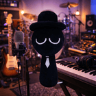 Black Sprunki Plush Toy — Black Stuffed Animal 20cm