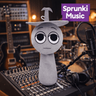 Clukr Sprunki Plush Toy — Silver Stuffed Animal 20cm