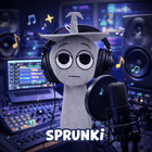 Clukr Sprunki Plush Toy — Silver Stuffed Animal 20cm