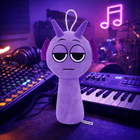 Durple Sprunki Plush Toy — Purple Stuffed Animal 20cm