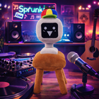 Mr. Fun Computer Sprunki Plush Toy — Multicolor Stuffed Animal 20cm