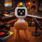 Mr. Fun Computer Sprunki Plush Toy — Multicolor Stuffed Animal 20cm