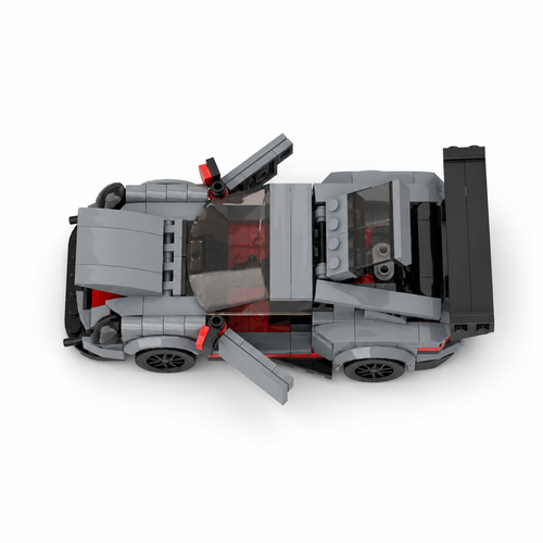 The Stealth Racer: 374-Piece Gray Sports Car DIY Construction Kit - alternate view
