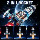 Deformable Space Rocket Building Set | 950Pcs 2-in-1 STEM Toy | Toylvia