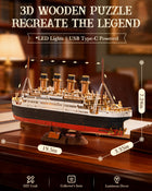 1912 Eternal Atlantic Voyager 3D Wooden Puzzle | 433PCS Model Kit | ToyIvia